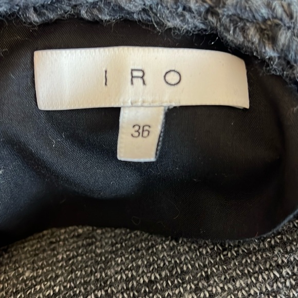 IRO charcoal Grey Carene Tweed Boucle Jacket - Picture 7 of 8